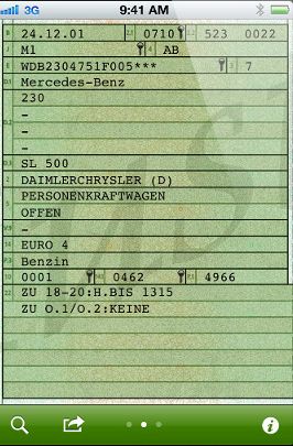 App Zulassungsbescheinigung