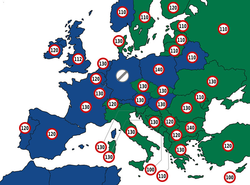 Autobahn Tempolimits