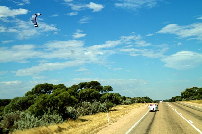 Wind Explorer Fahrt mit Kite