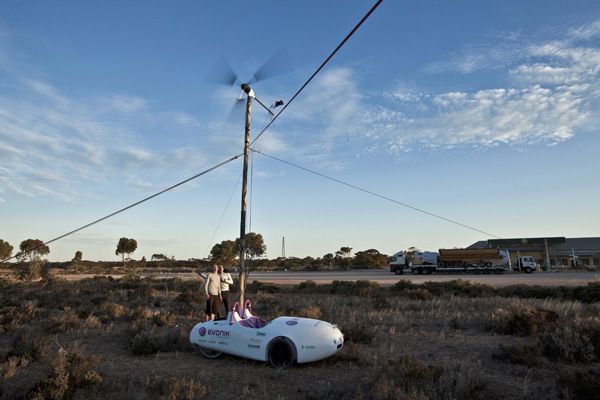 Wind Explorer mit Windkraftanlage