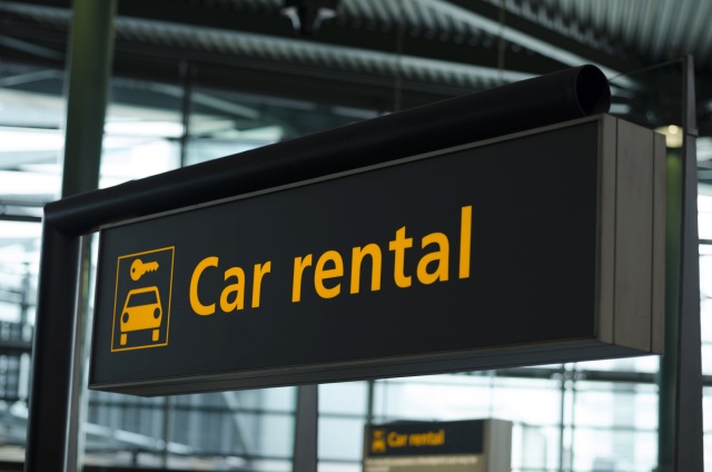 Car Rental Schild