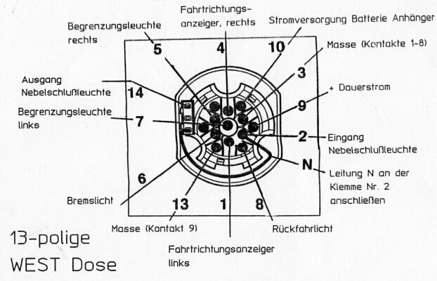 ORIGINAL MERCEDES ADAPTER 13-polige Dose auf 7-poligen Stecker AHK