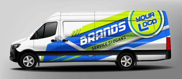 Branding Lieferwagen