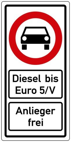 Diesel Fahrverbot Schild