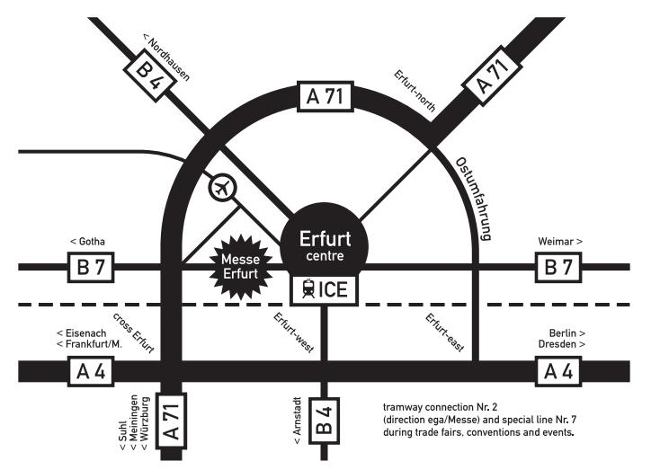 Anfahrtskizze Automobilmesse Erfurt