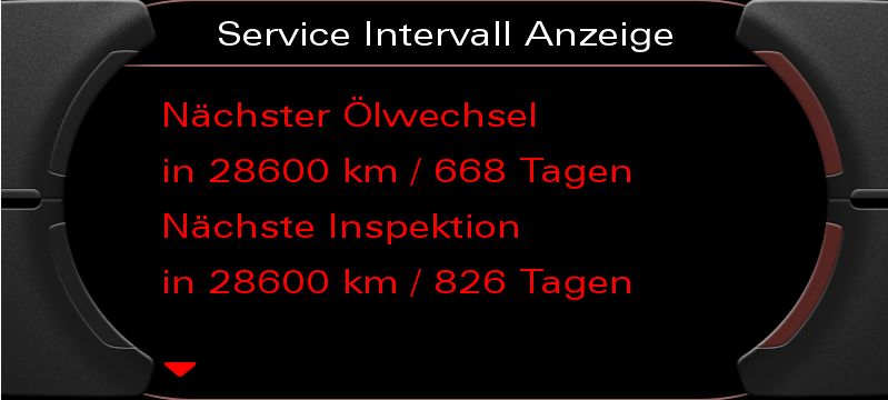 Service Intervallanzeige