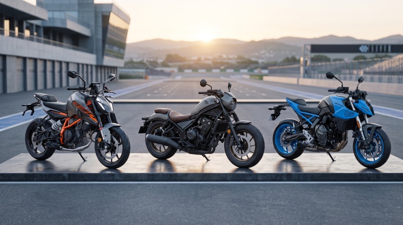 Drei Motorräder als Einstieg